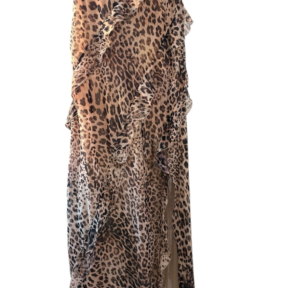 Mango Ruffled Leopard Print Dress - Picture 3 of 6